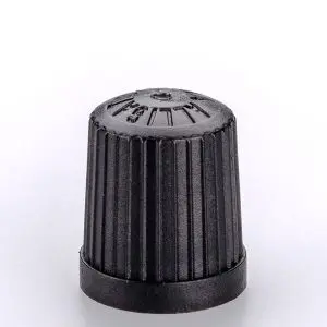 Valve cap plastic black 100 pieces