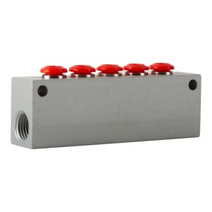 Air Distribution Block 1/4" with 6 mm Push-In Connections