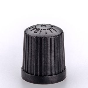 Valve cap plastic black 100 pieces